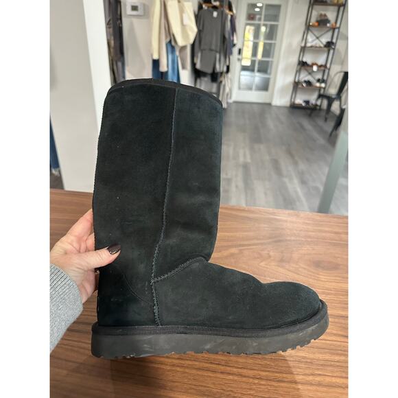 Ugg Tall Leopard Shearling Boots Size 8 - Picture 8 of 13